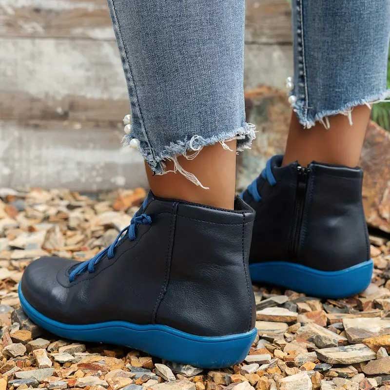 Lia - Chaussures d'Hiver Légères en Cuir Antidérapante